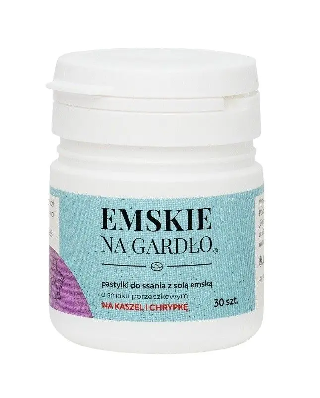 Παστίλιες για το λαιμό Emskie με αλάτι Emskie, γεύση σταφίδας