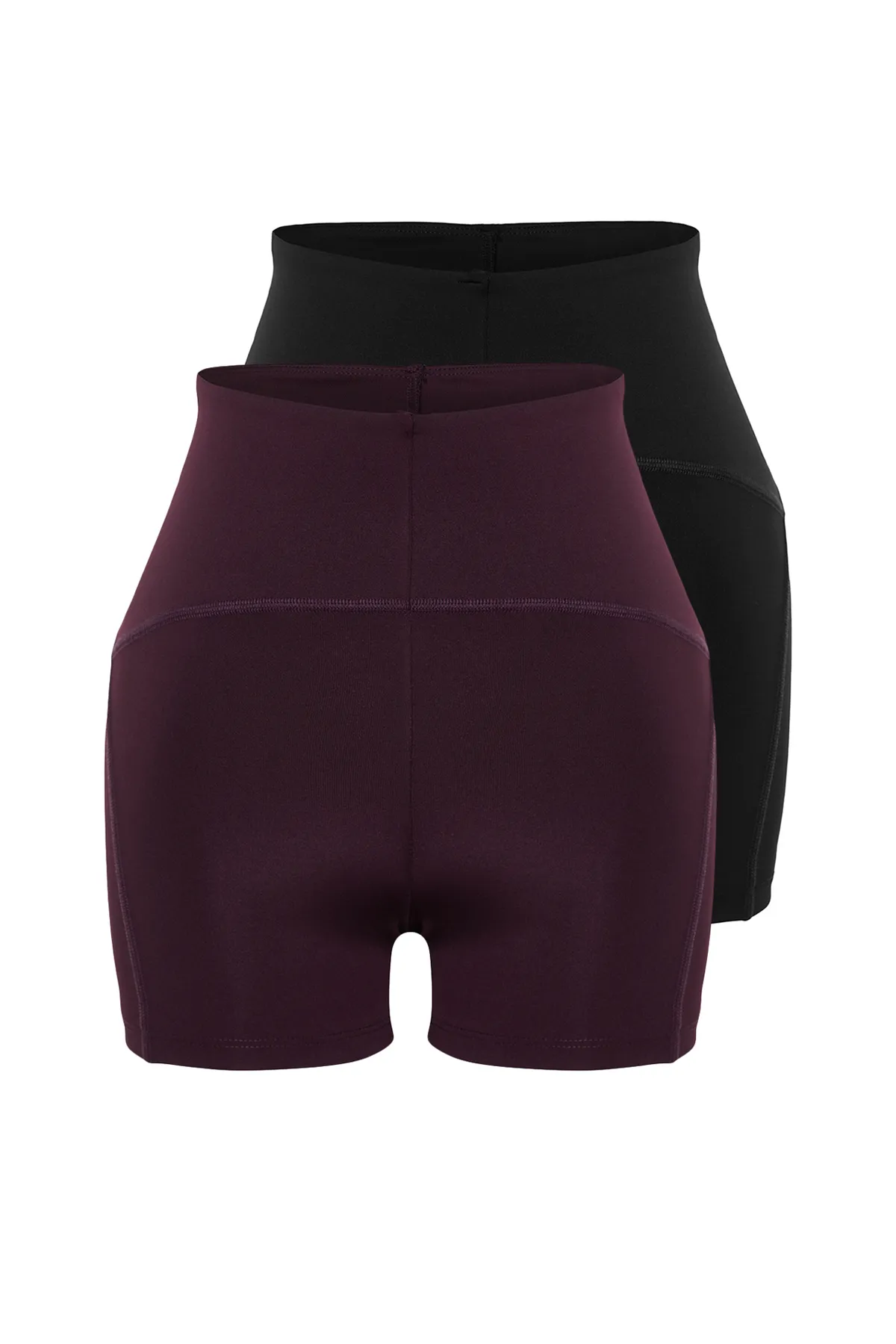 Trendyol Collection  Schwarz-Rudum 2er-Pack Restorer Strick-Sportshorts/kurze Leggings TWOSS21SR0698