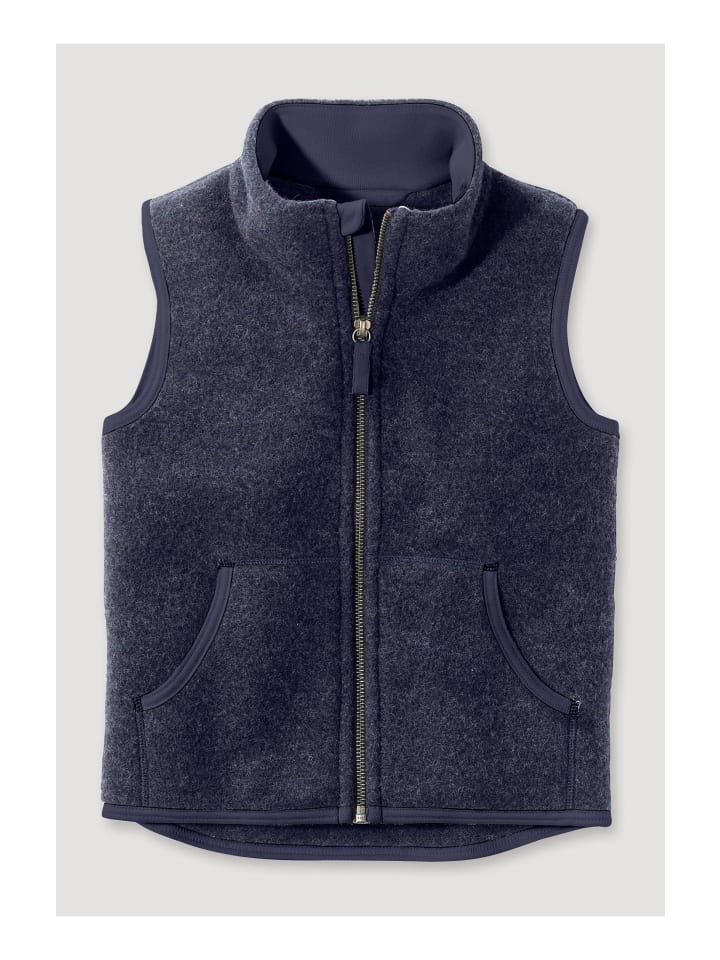 Hessnatur Wollfleece-Weste in dunkelblau günstig kaufen