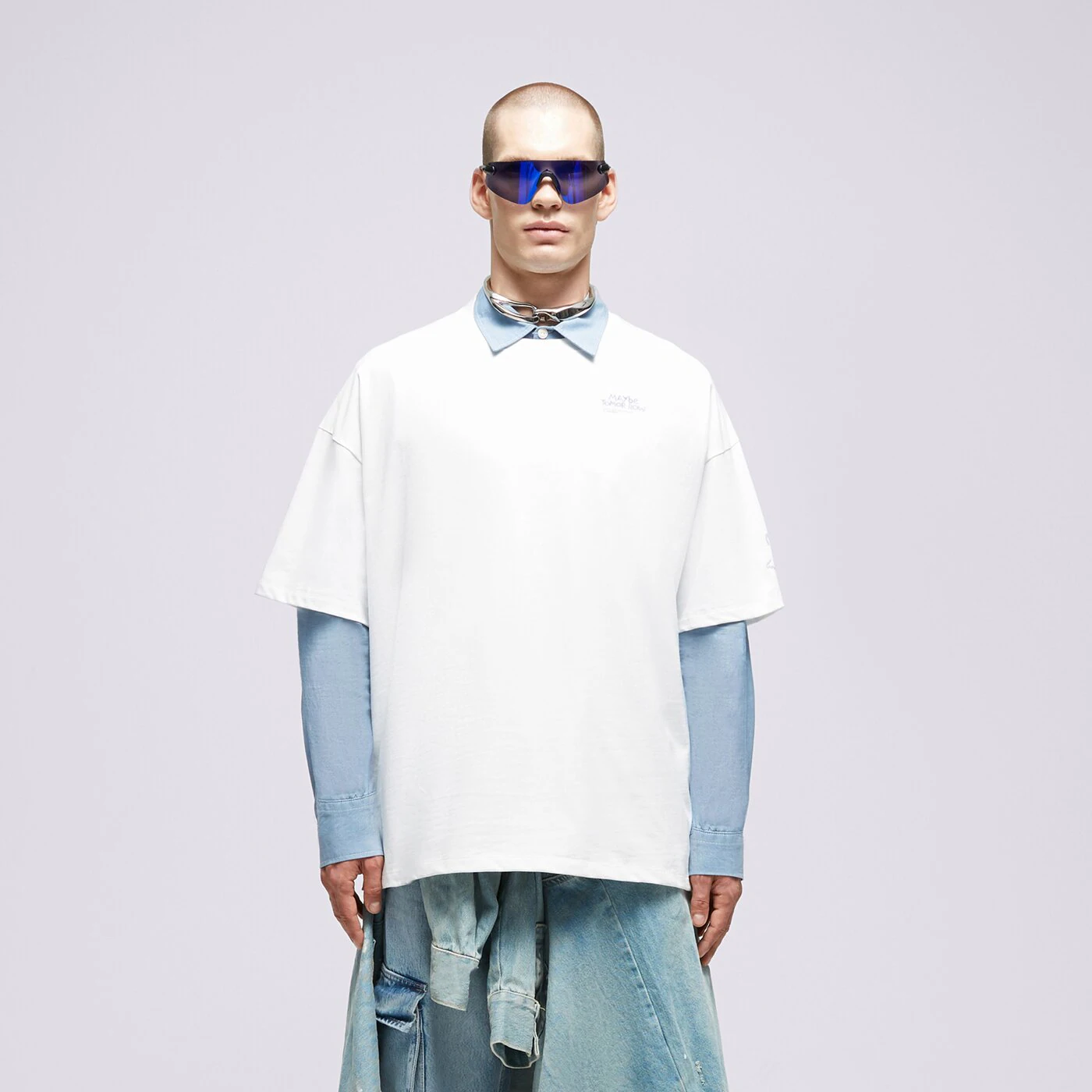 S.NOW JOB SIZEER T SHIRT “MAYBE”-NATURAL WHITE Weiß