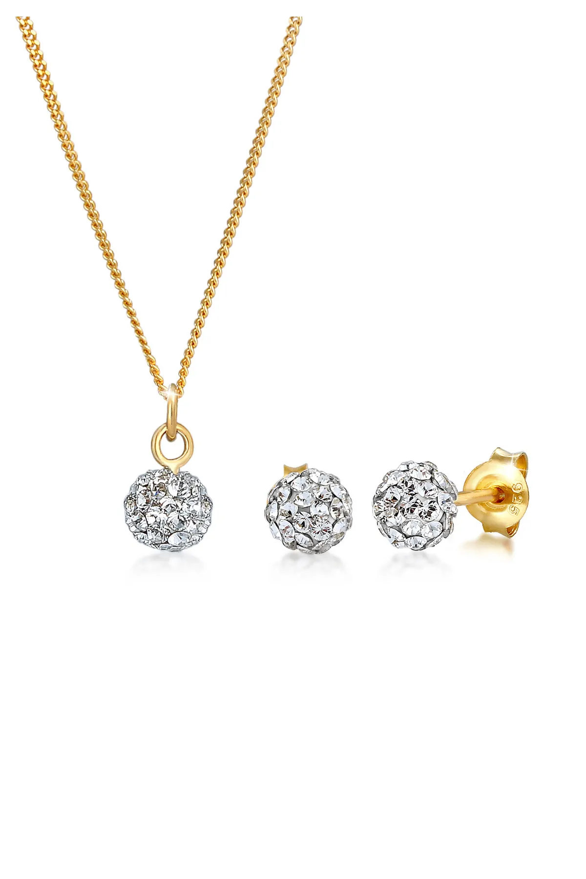 ELLI  Schmuckset Basic Elegant Kristalle 925 Silber