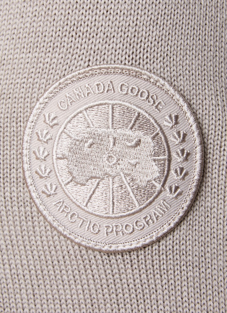Canada Goose Rosseau Fine Knit Wool Sweater with Logo Embroidery