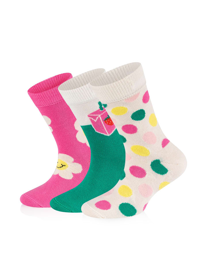 Happy Socks Socken 3-Pack Kids Daisy Sock in multi_coloured günstig kaufen