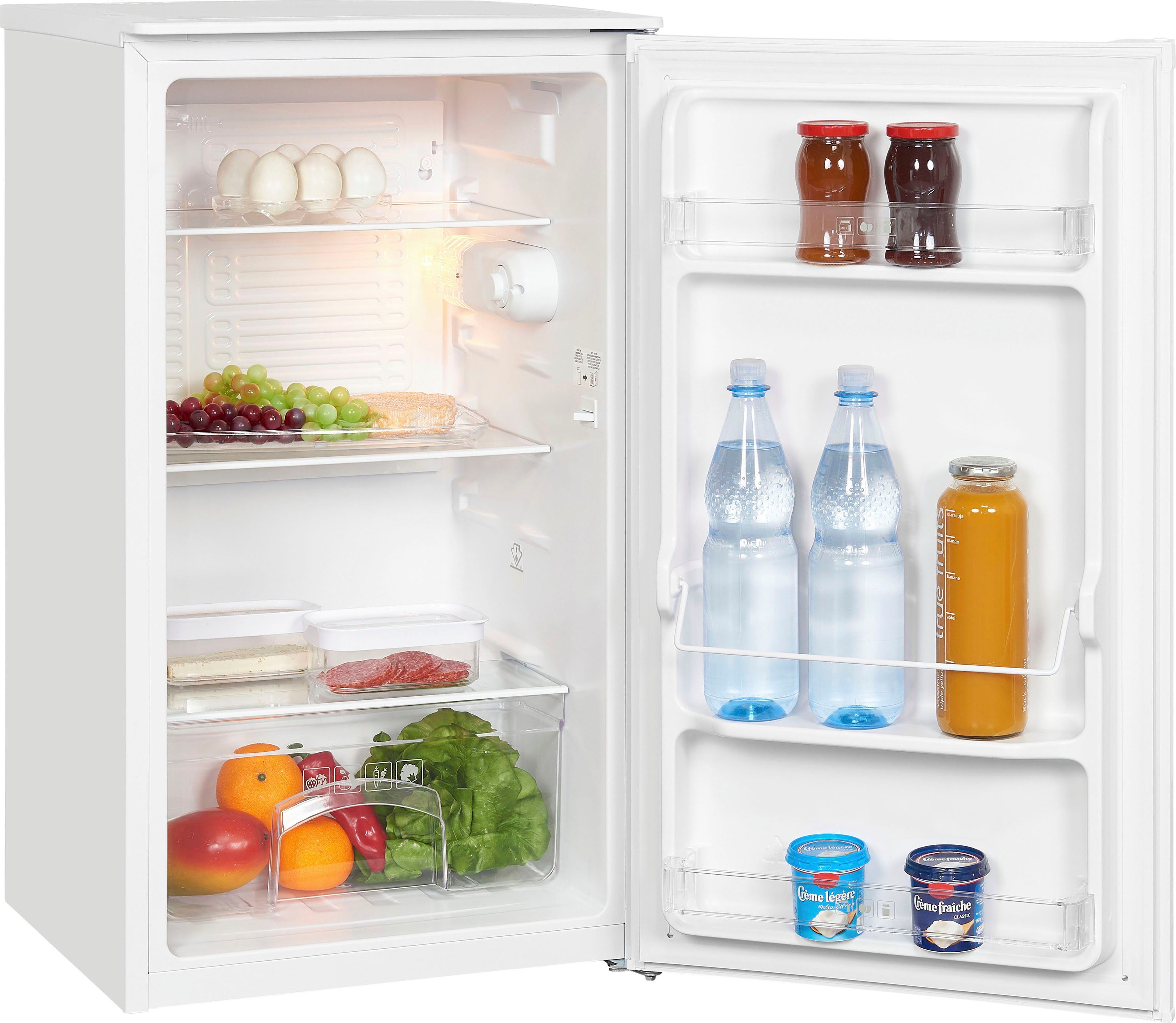 exquisit Vollraumkühlschrank KS116-V-041E weiss, 85 cm hoch, 48 cm breit