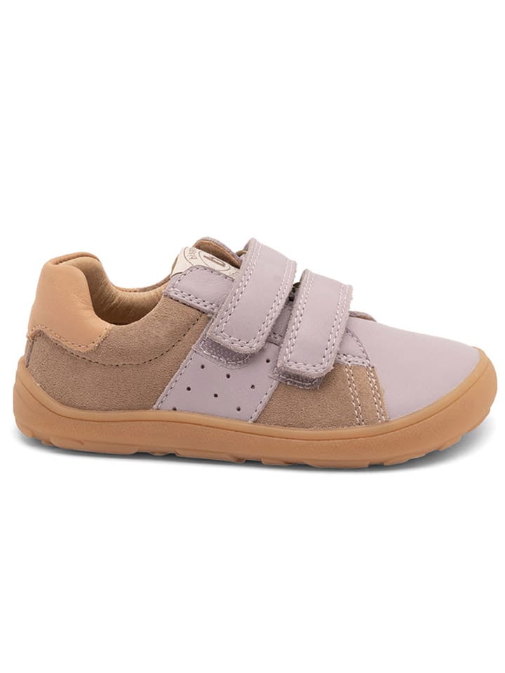bisgaard Leder-Sneakers in Lila/ Hellbraun günstig kaufen