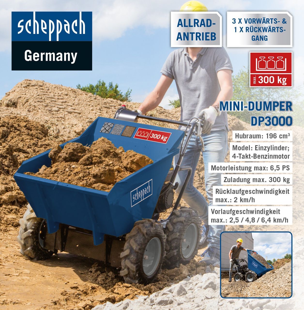 Scheppach Mini-Dumper DP3000