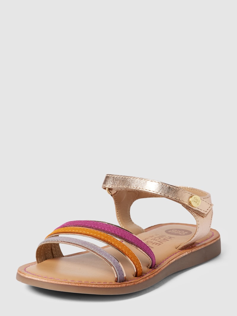 Zehentrenner mit Label-Details Modell 'ANGEJA' in gold