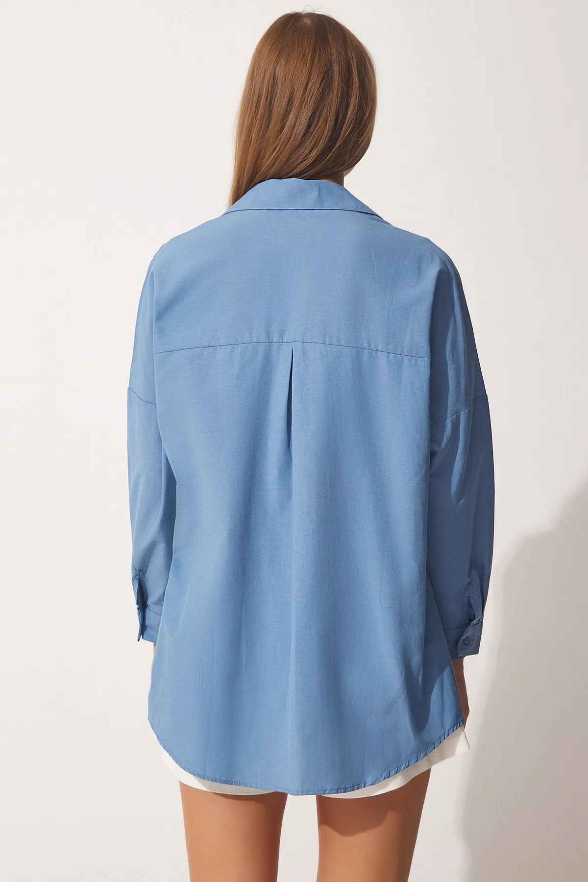 Happiness İstanbul  Hemd - Dunkelblau - Oversized