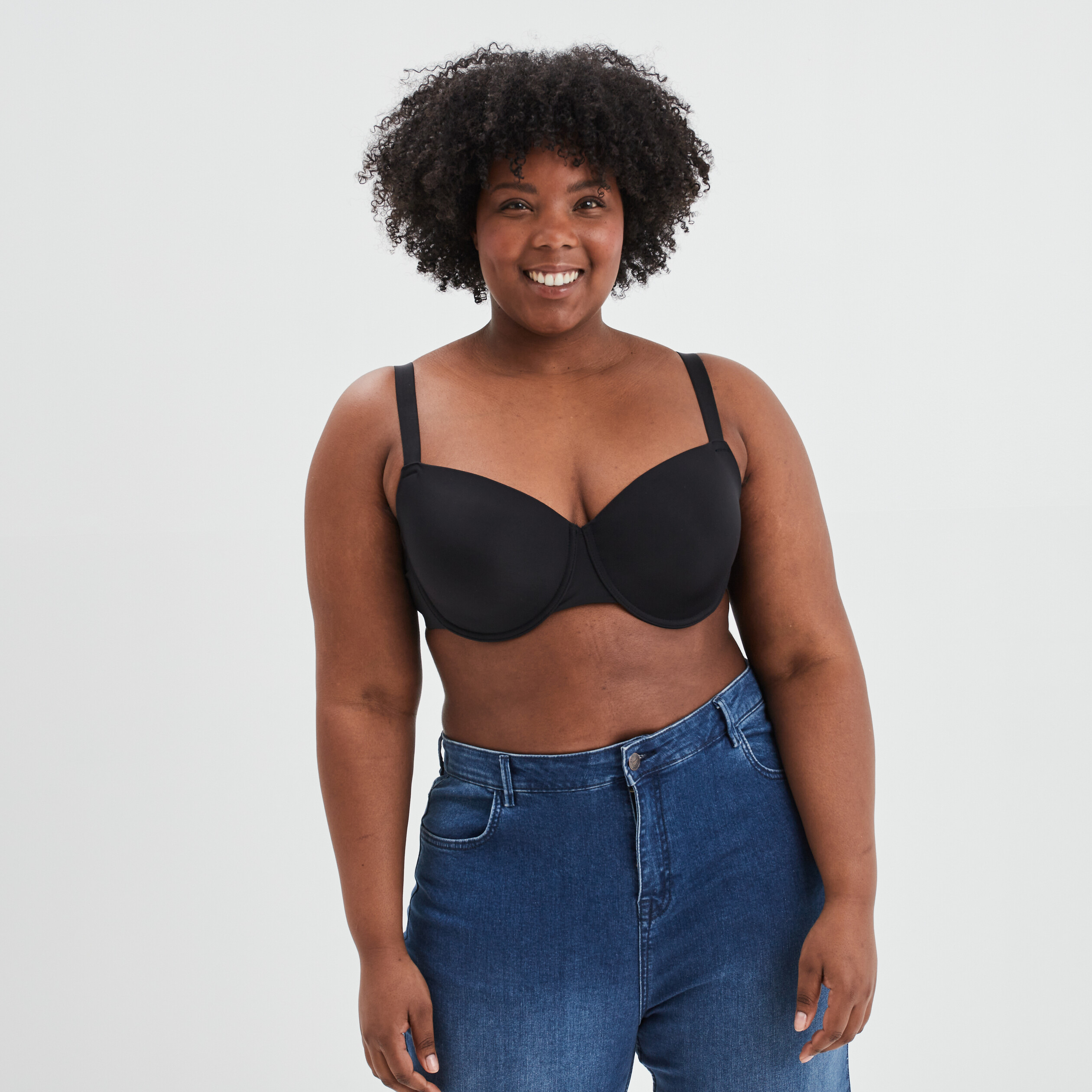 Soutien-gorge corbeille noir femme grande taille | La Halle