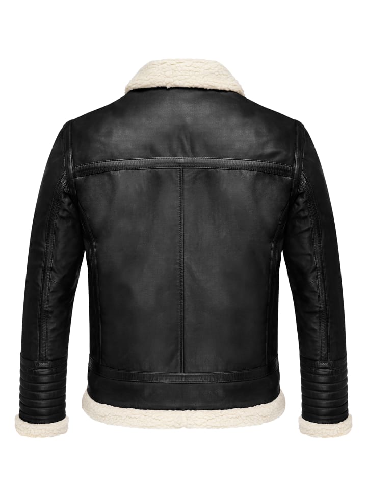 Amaci&Sons Lederjacke OATMAN in Schwarz günstig kaufen