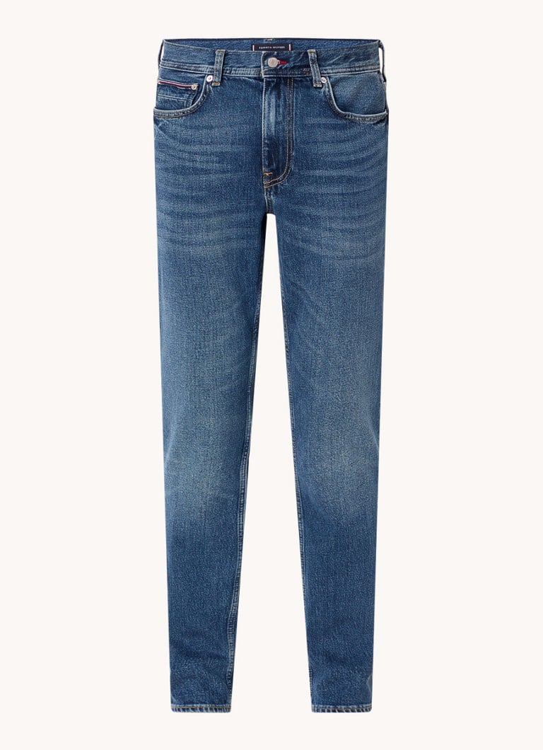 Jeansy Tommy Hilfiger Denton z prostą nogawką, średnie wyblaknięcie
