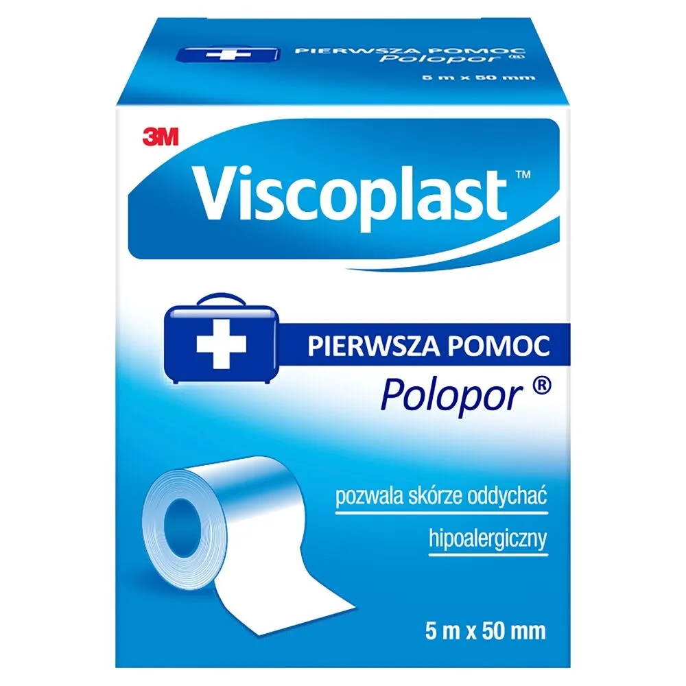 Viscoplast Polopor, fita adesiva não tecida, 5x0,05m
