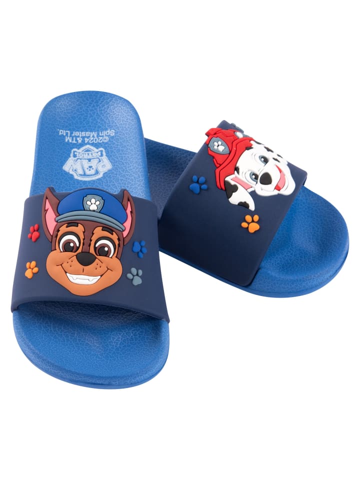 Paw Patrol Paw Patrol Badelatschen Chase und Marshall Badeschlappen Badesandalen in blau günstig kaufen