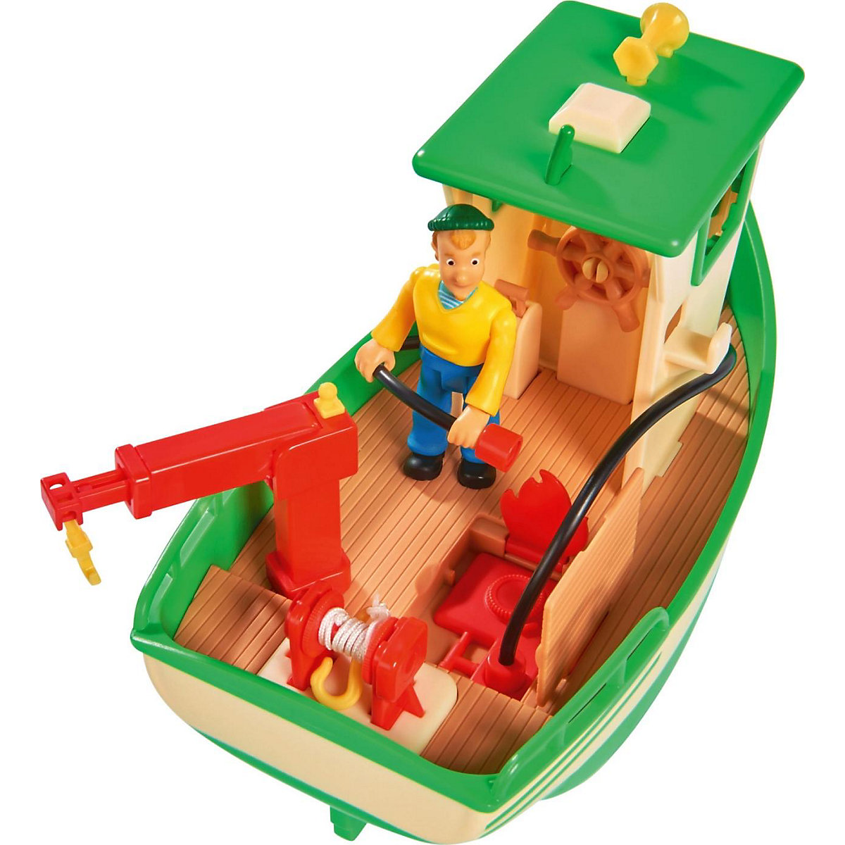 Sam Charlies Fischerboot mit Figur