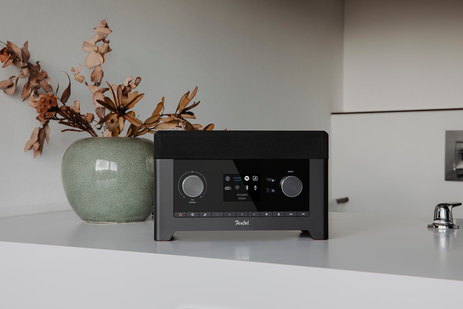 Teufel RADIO 3SIXTY Internet-Radio (Alarmfunktion, DAB+, FM - UKW, Internetradio, RDS, Senderspeicherplätze - FM, 30 W)