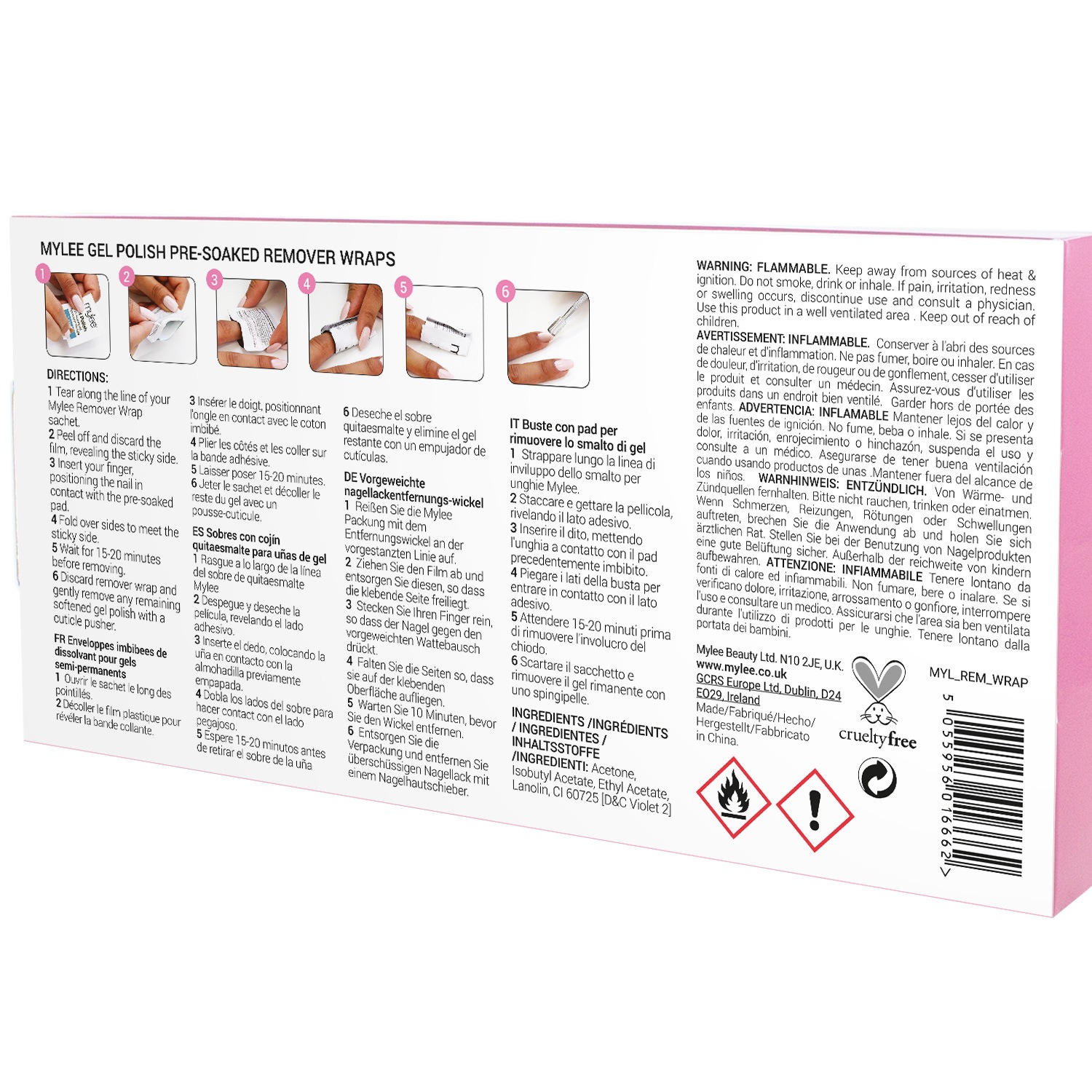 Vorgetränkte Remover-Wraps mit Pfirsich-Duft. 100 Stück