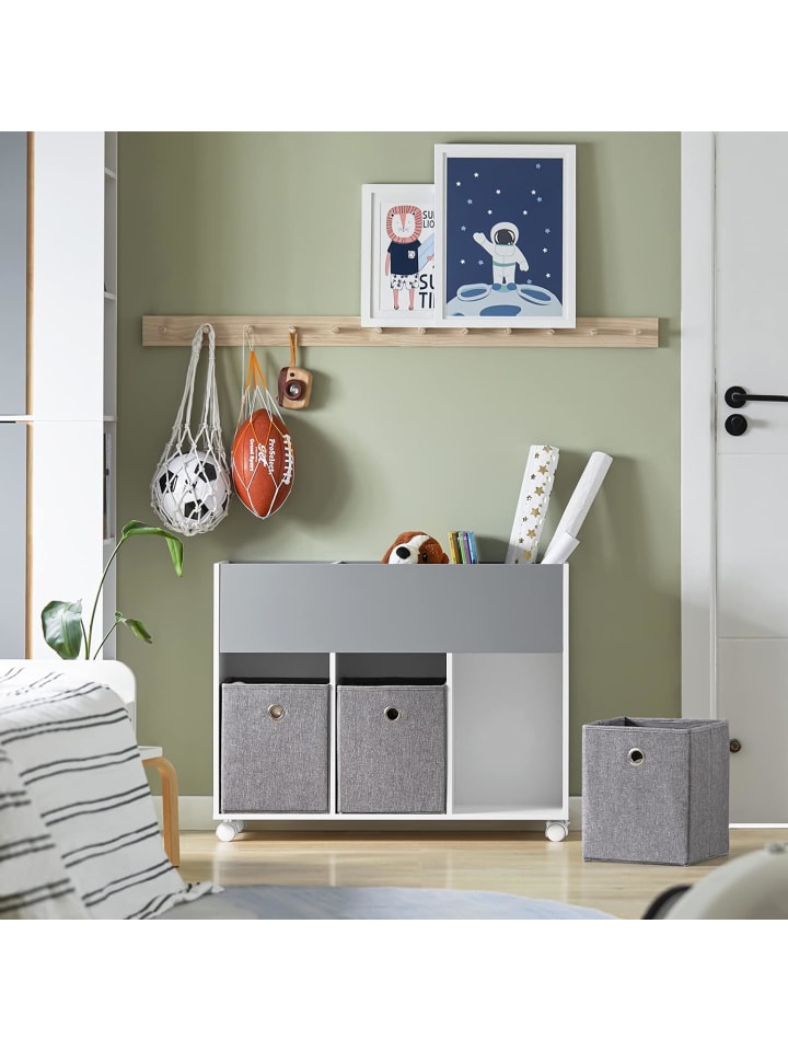 SoBuy Kinderregal in Hellgrau - (B)80 x (H)63 x (T)30cm günstig kaufen onesize