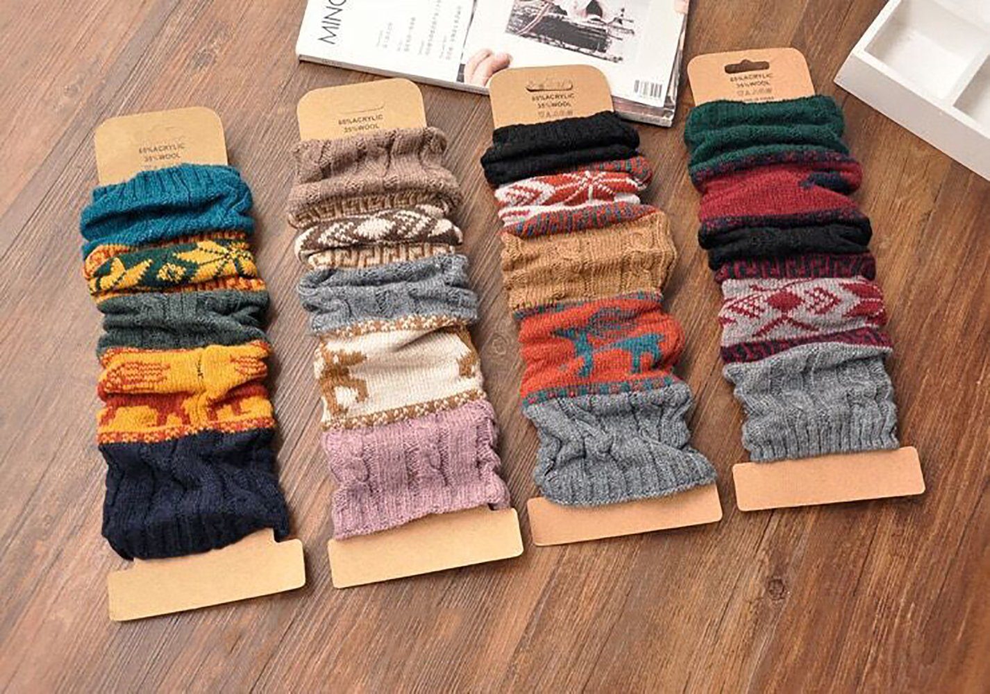 Beinstulpen 1 Paar Strickstulpen Legwarmers (Wintersocken Für Damen Mädchen, Häkeln Stricken Kniestrümpfe) Winter Bein Lange Gestrickte Socken