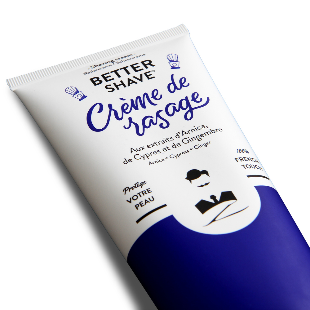 Monsieur Barbier Crème à raser - Better Shave Crème de Rasage Protectrice Anti-Irritations pour Hommes