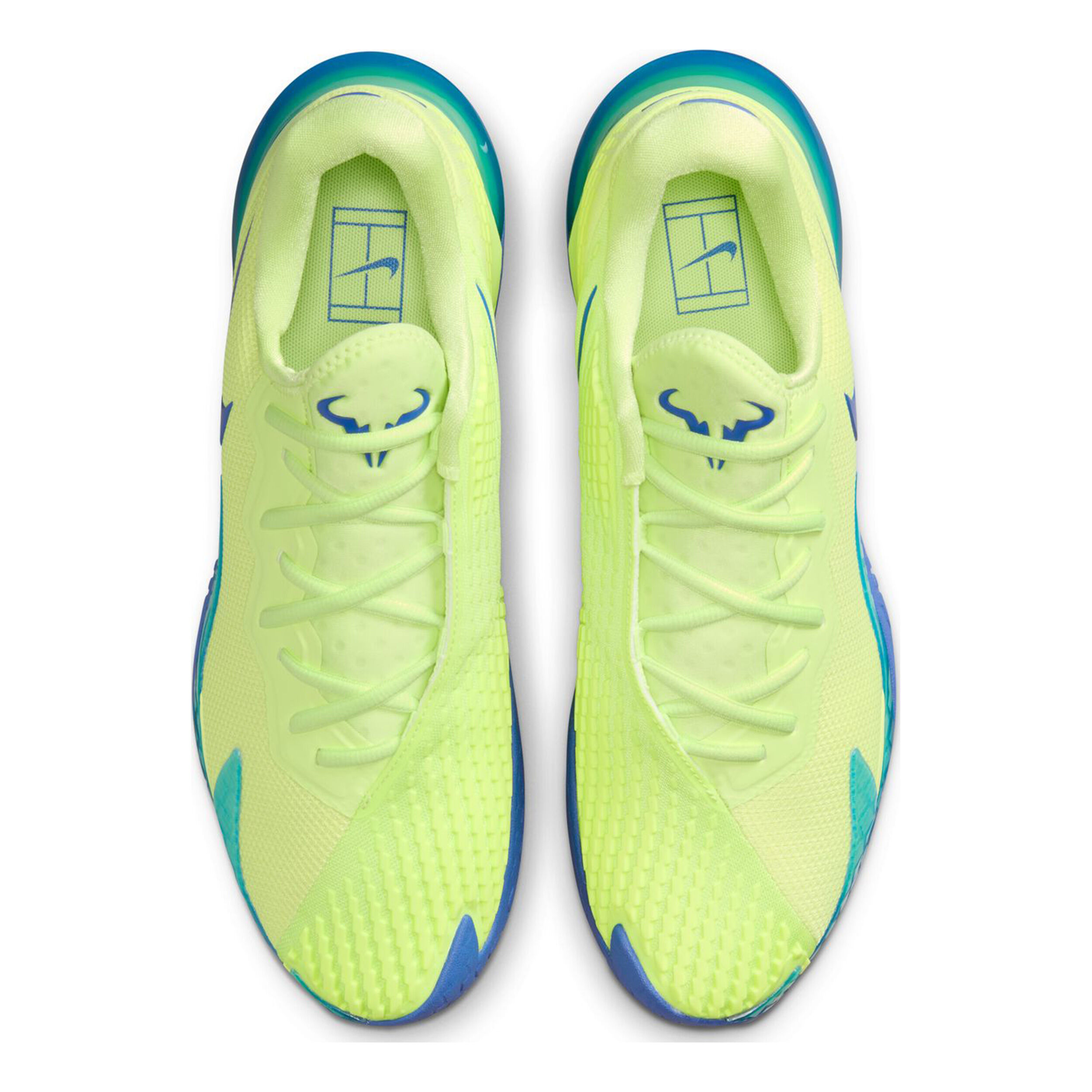 Zoom Vapor Cage 4 Rafa Allcourtschuh Herren - Limette, Blau