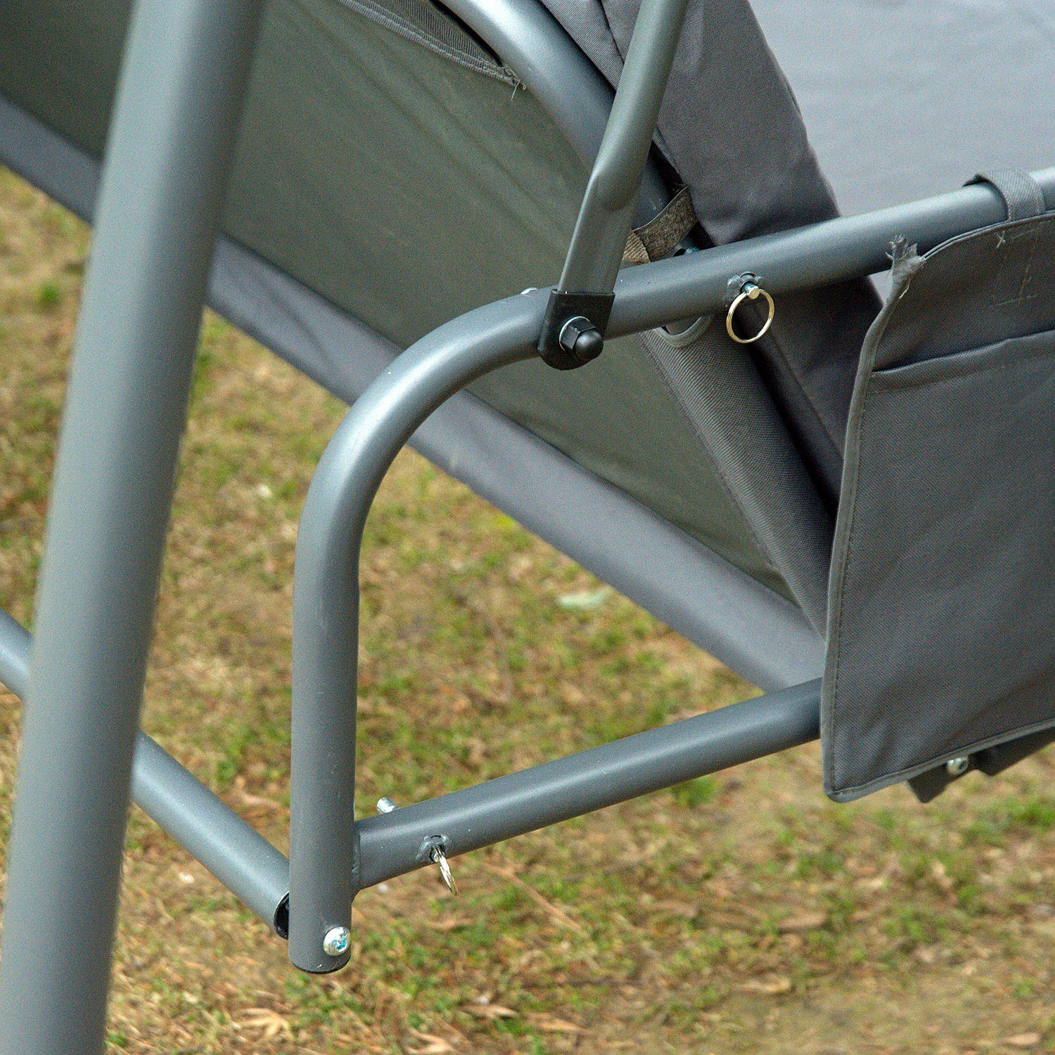 Outsunny Hollywoodschaukel 2-in-1, mit Dach, 3-Sitzer