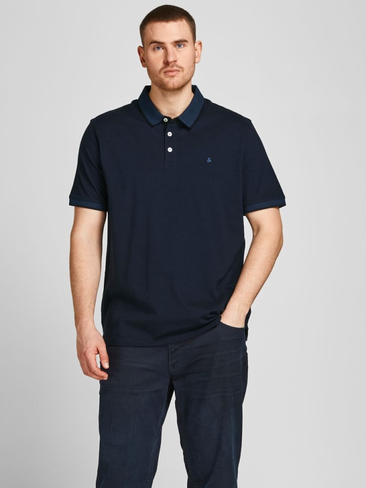 JACK & JONES PLUS Poloshirt in Dark Navy 1 günstig kaufen