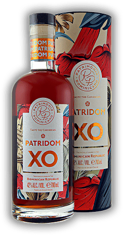 Patridom XO Patridom XO Premium Spirituose auf Rum Basis aus frischem Zuckerrohrsaft und Melasse. Im tropischen Klima 12 - 15 Jahre gereift. 0,7	 Liter - Vol 42%