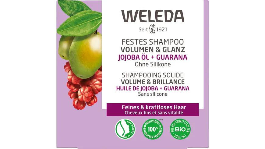 Weleda Festes Shampoo Volumen & Glanz 50 g