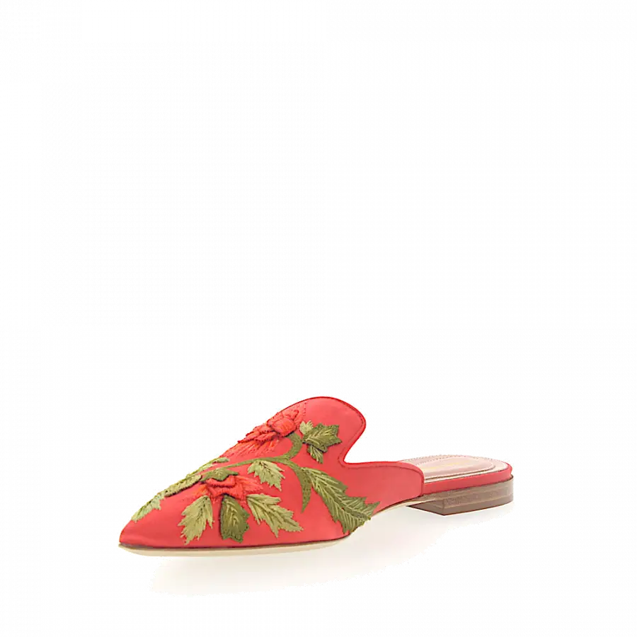 Alberta Ferretti - Pantoletten MIA Satin - orange