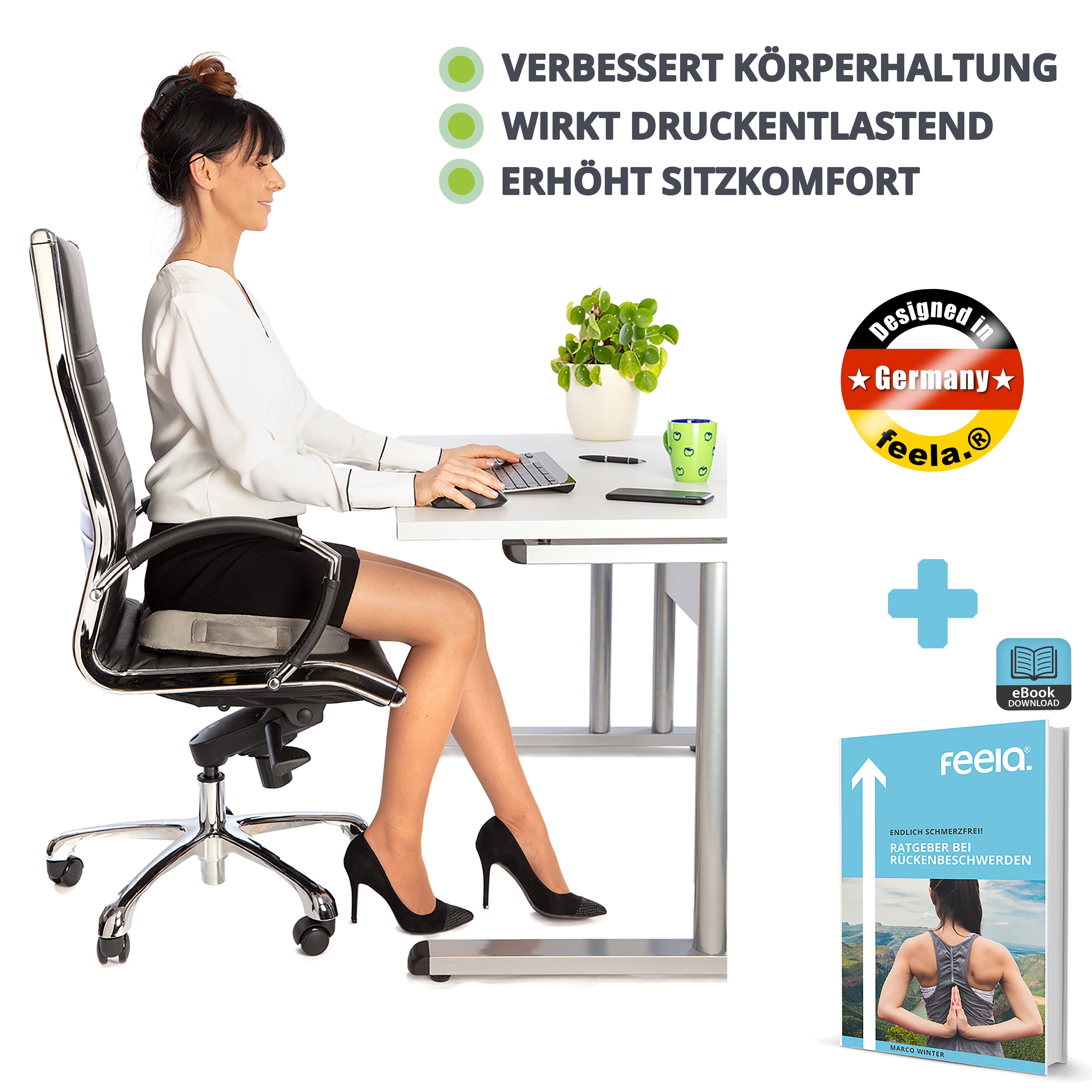 feela Sitzkissen 202 101, Orthopädisches Sitzkissen