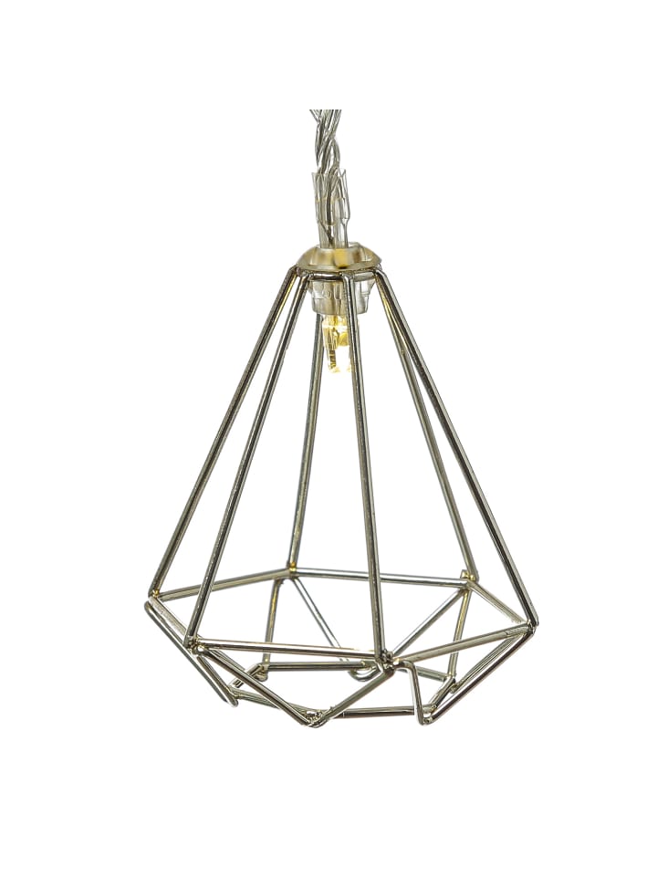 MARELIDA LED Lichterkette DIAMANT 10 kleine beleuchtete Rubine L: 1,6m in silber günstig kaufen onesize