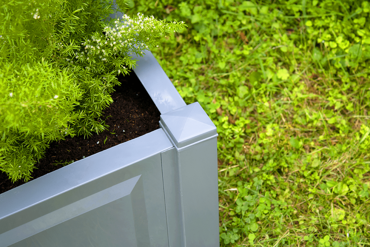 KHW KHW Pflanzkasten groß mit Spalier (2-teilig) 100 cm grau