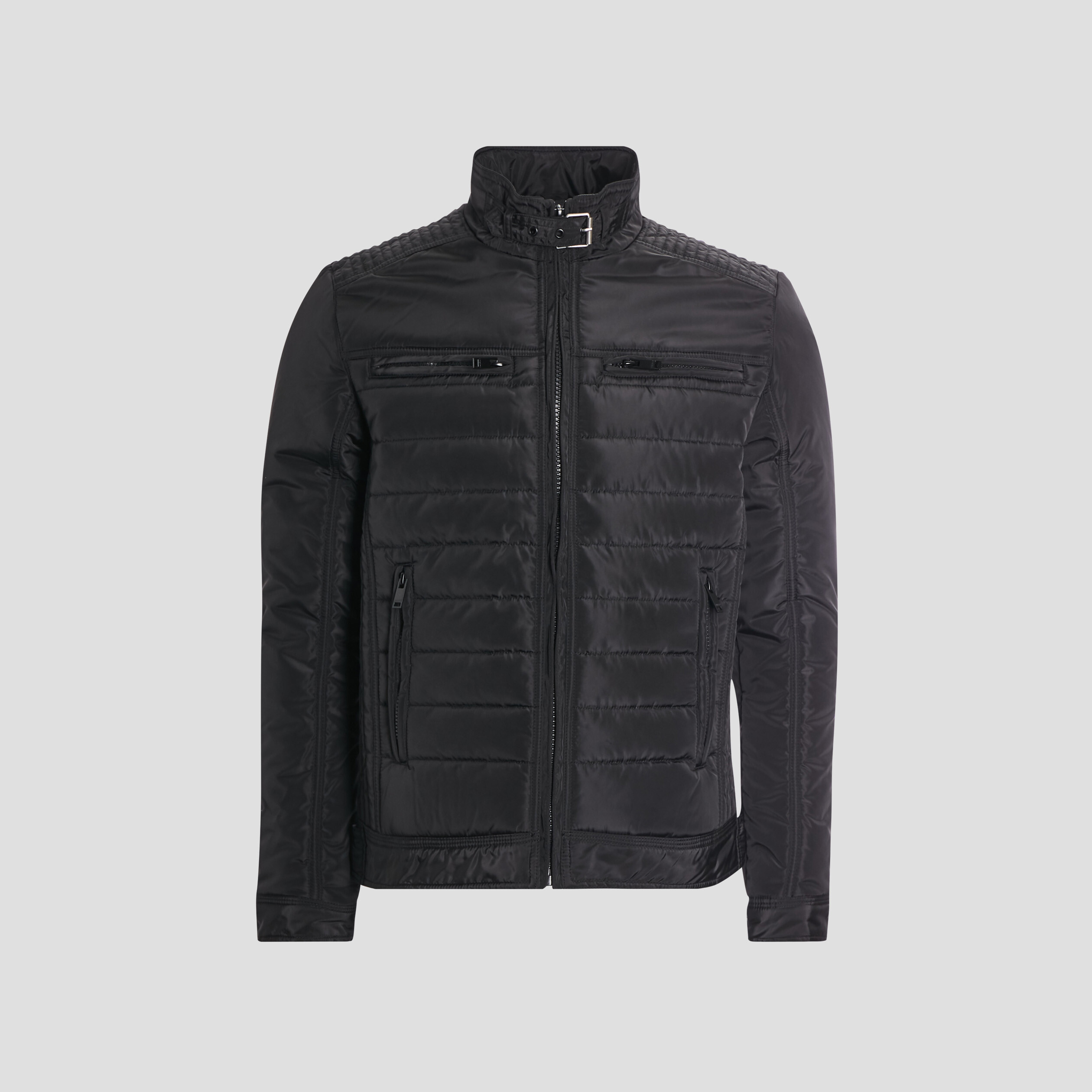 Blouson droite zippée noir homme | La Halle