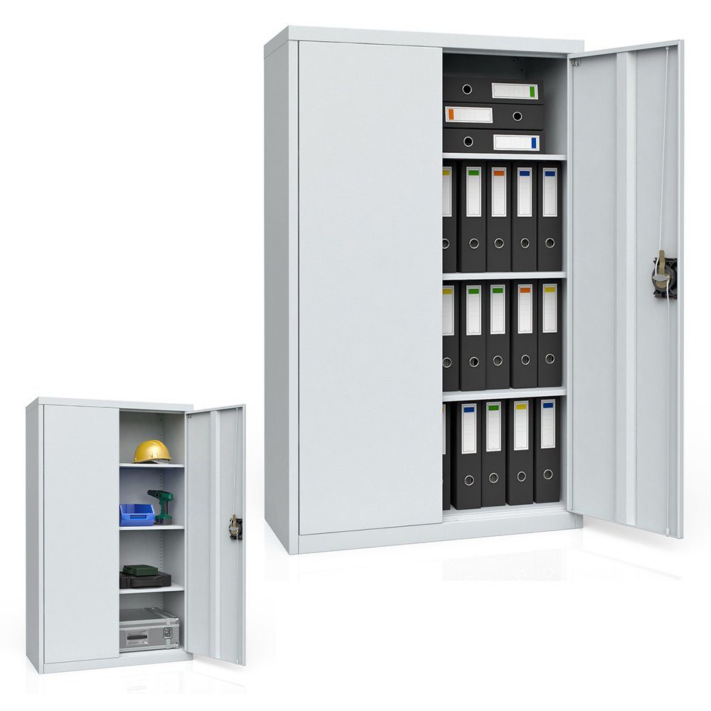 Oskar Aktenschrank Büroschrank Werkzeugschrank Metallschrank Grau