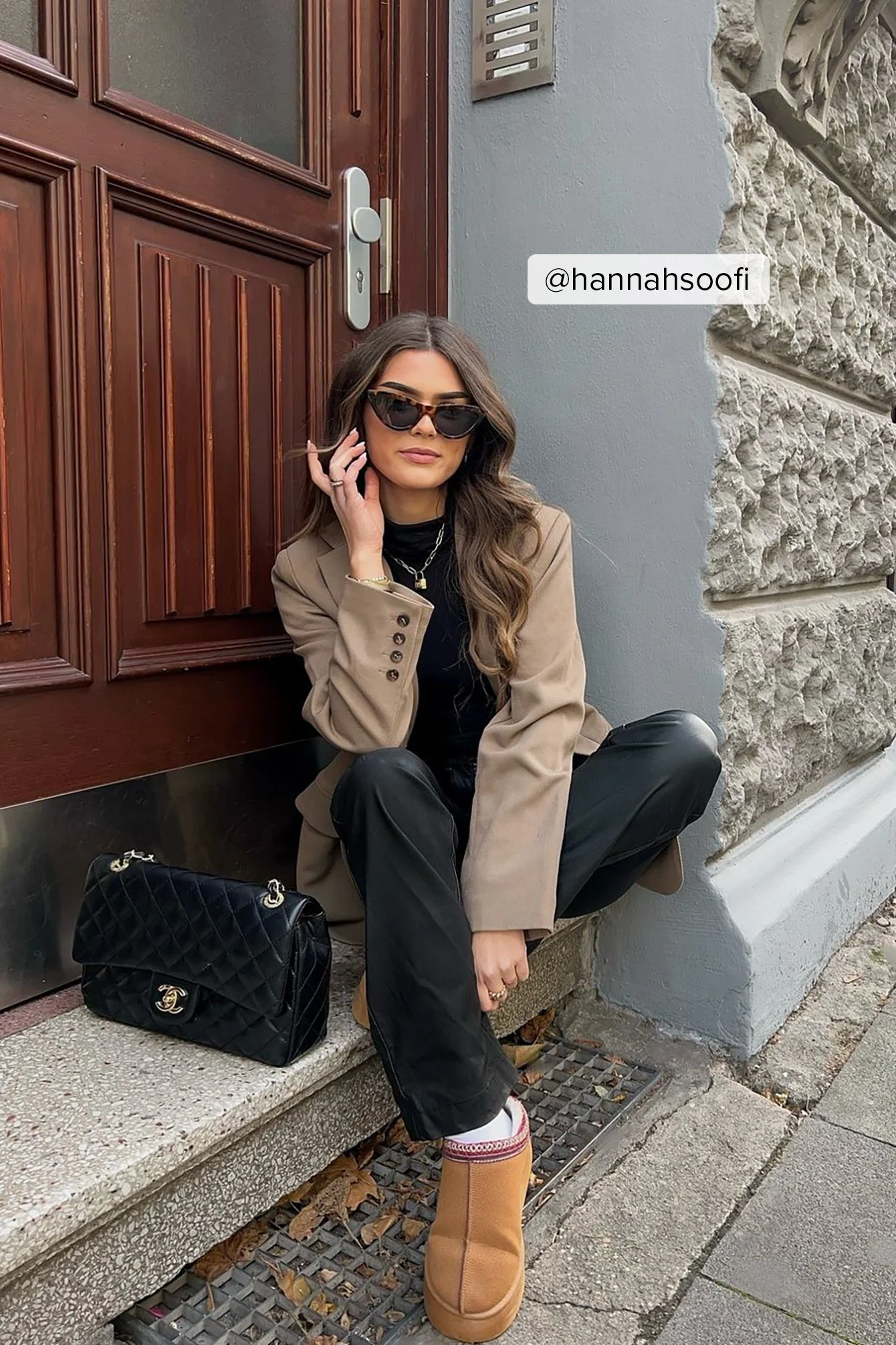 Oversize-Blazer mit drei Knöpfen