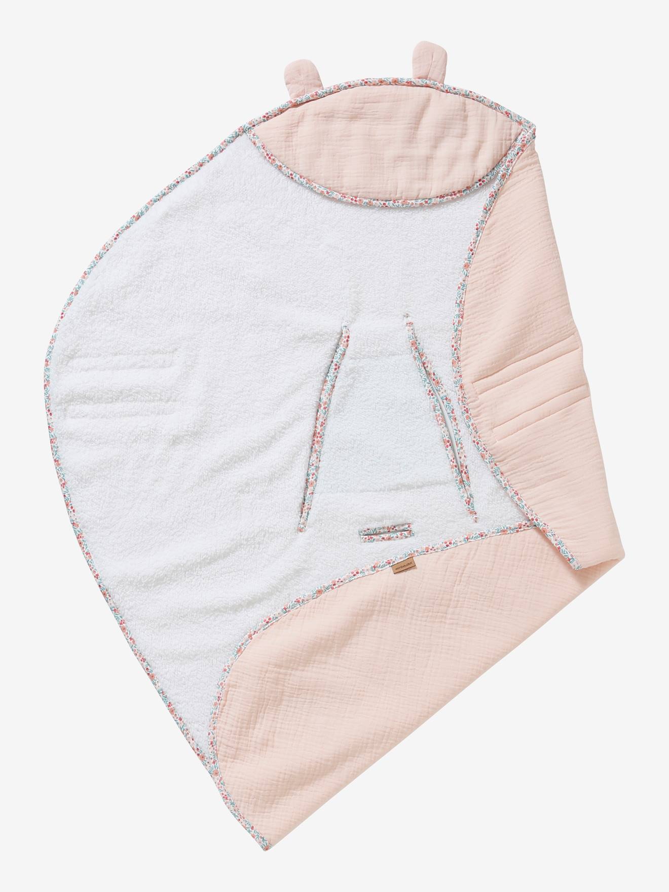 Plaid à capuche pour siège-auto coque caramel