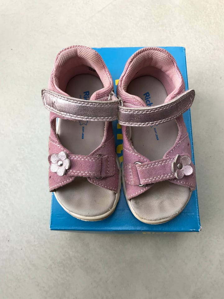 Richter Shoes Leder-Sandalen in Rosa günstig kaufen 23