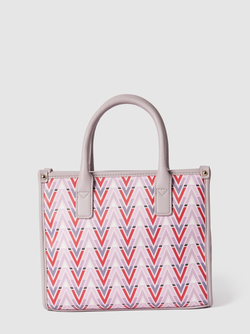 Handtasche mit Allover-Logo-Muster in flieder