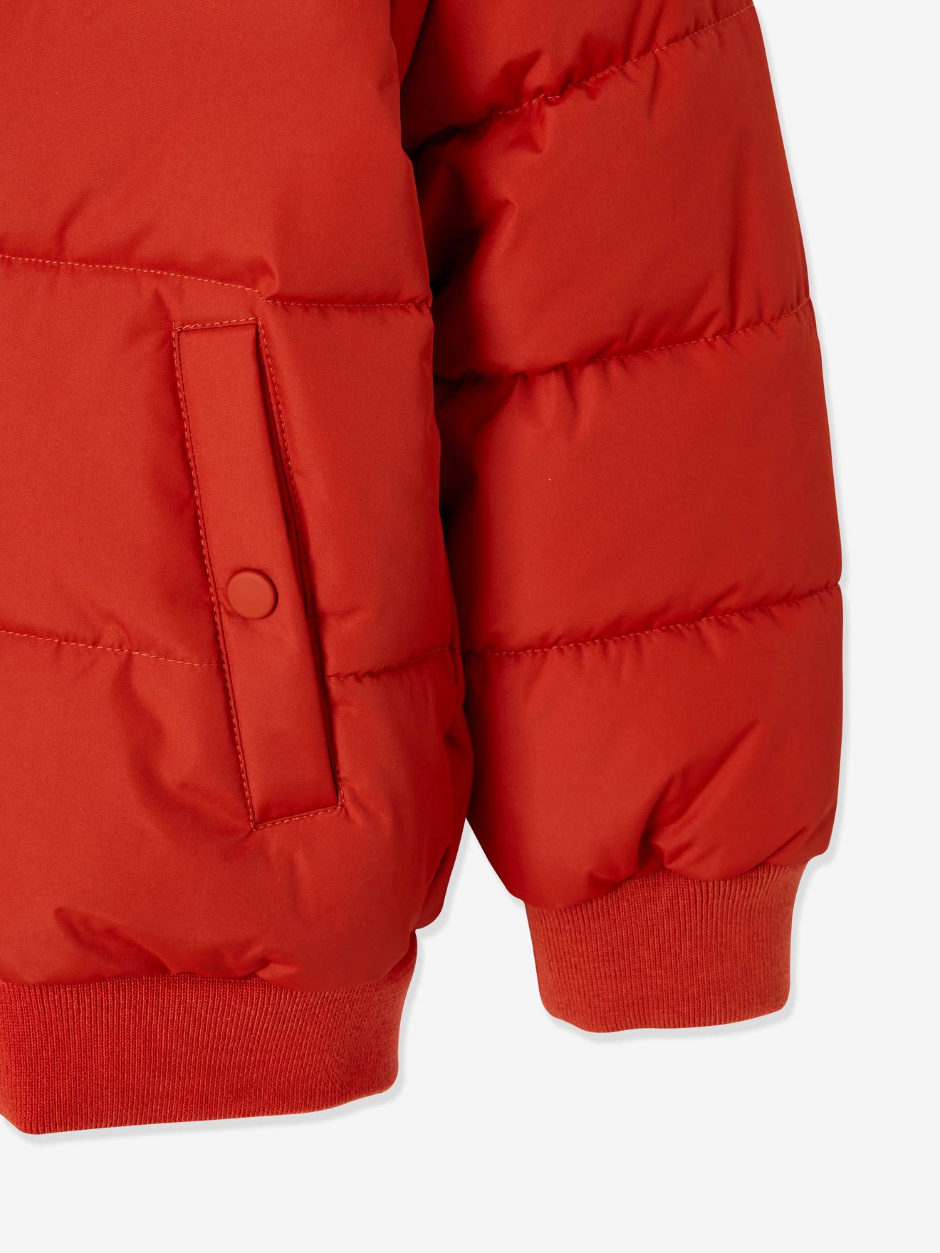 Vertbaudet Jungen Steppjacke mit Kapuze, Recycling-Polyester - orange
