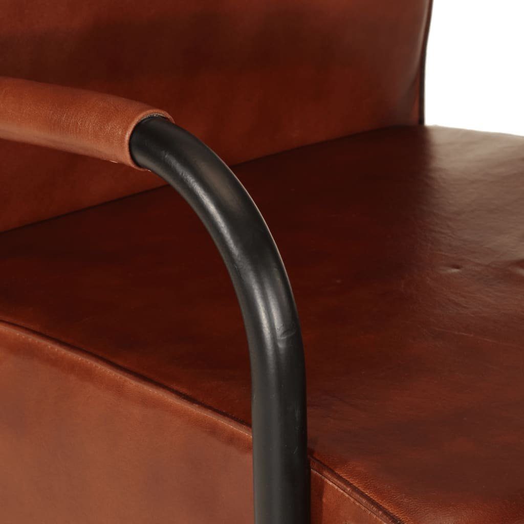 vidaXL Sessel Sessel Braun Echtleder (1-St)