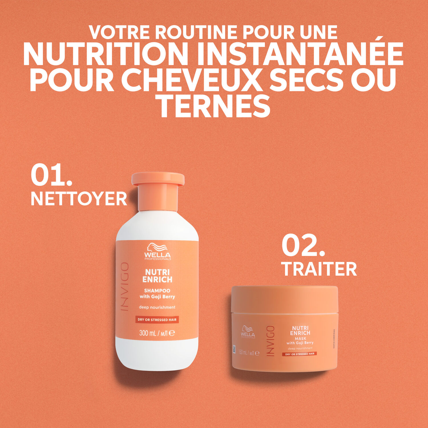 Wella Invigo Nutri Enrich Shampooing Nutrition Intense - Cheveux Secs ou Fragilisés 500 ml
