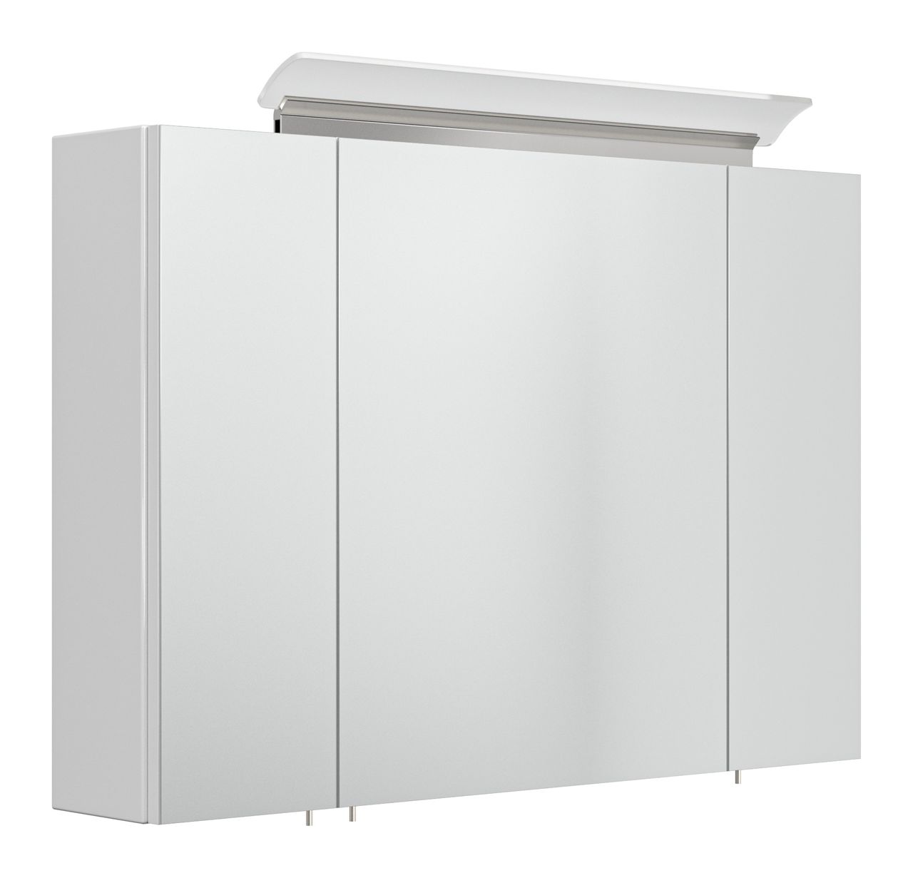 Posseik Badmöbel-Set Homeline 90 (2-teilig) weiß hochglanz inkl. Spiegelschrank mit Design LED-Lampe EEK: F