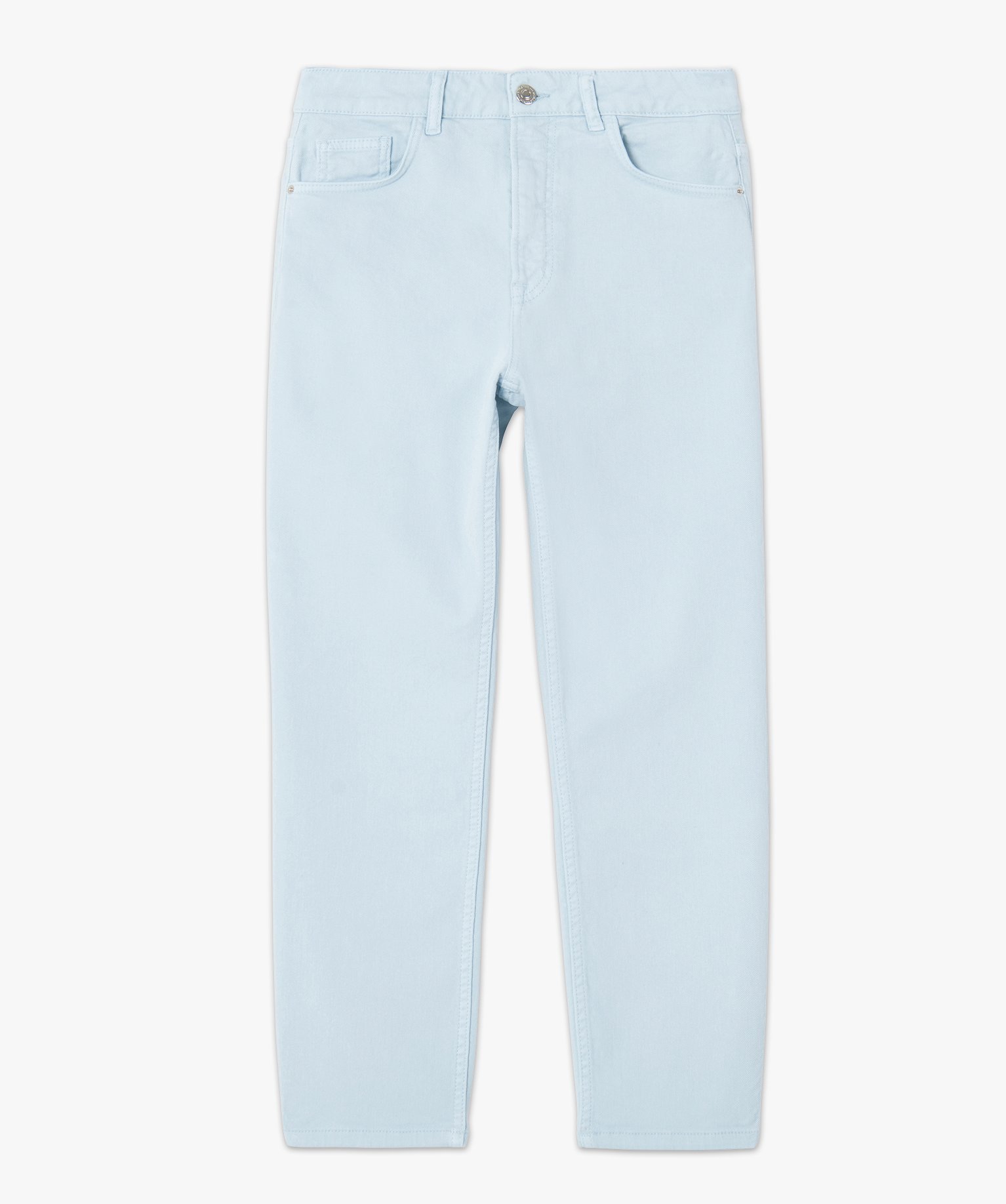 Jean femme coupe large taille haute bleu | GEMO