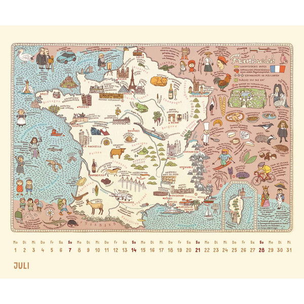 ALLE WELT 2024 - LANDKARTEN-KALENDER VON DUMONT - Kalender