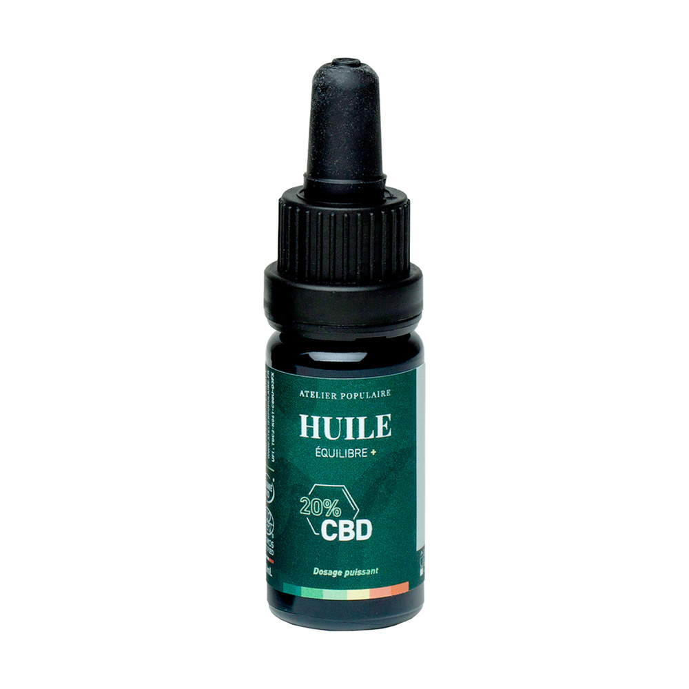 atelier populaire Huile Equilibre + CBD 20 % | 10 mL Huile sublinguale