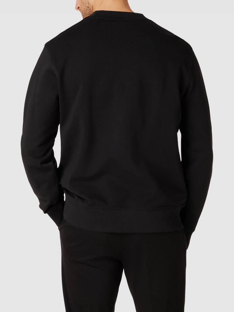 Sweatshirt mit Label-Print in anthrazit meliert