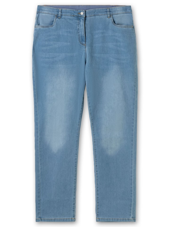 sheego Gerade Jeans in blue Denim günstig kaufen