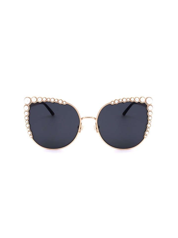 Carolina Herrera Damen-Sonnenbrille in Gold/ Schwarz günstig kaufen 58