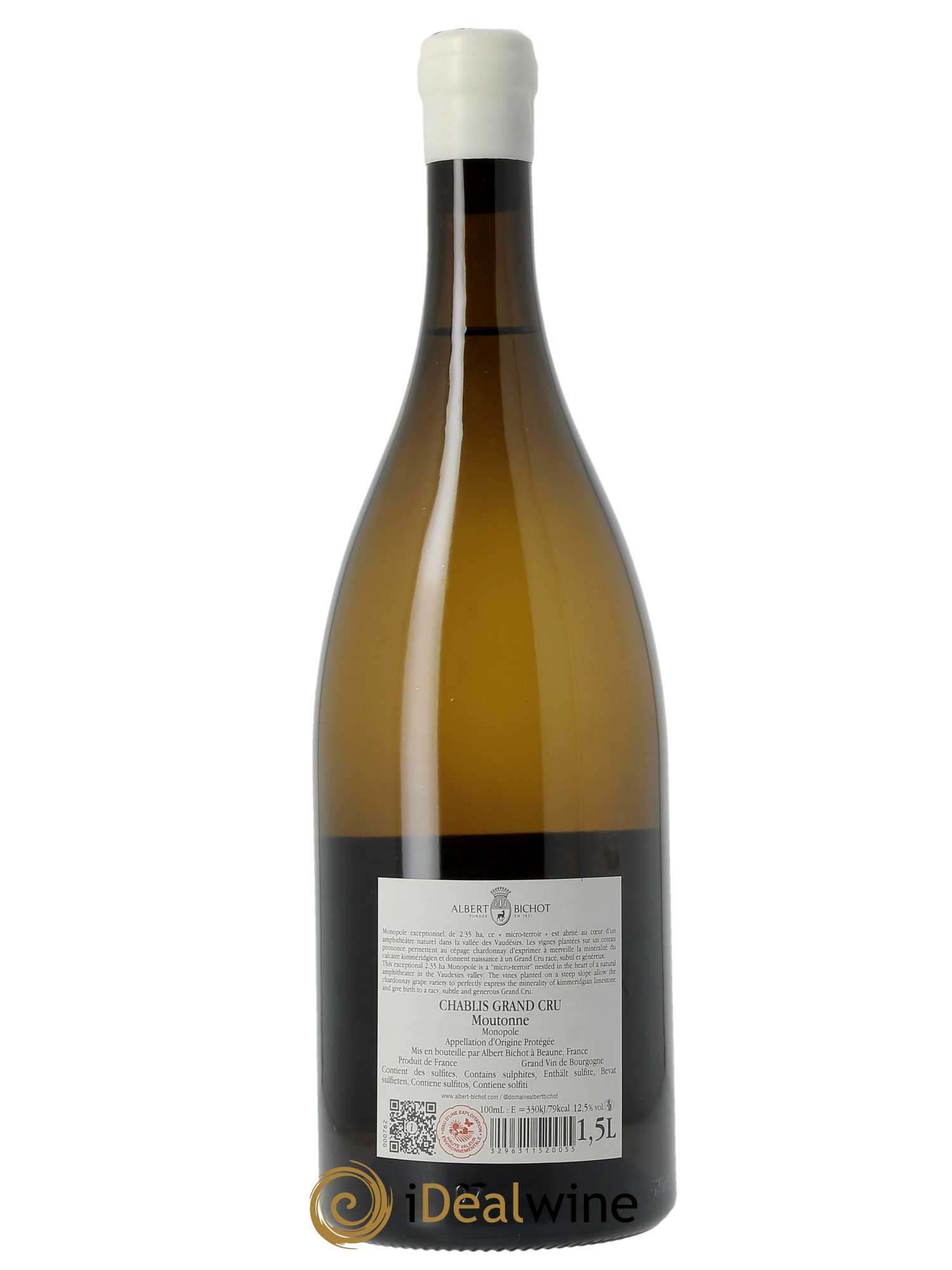 Chablis Grand Cru Moutonne Long Depaquit - Albert Bichot (Domaine)  2021 - Lot de 1 Magnum