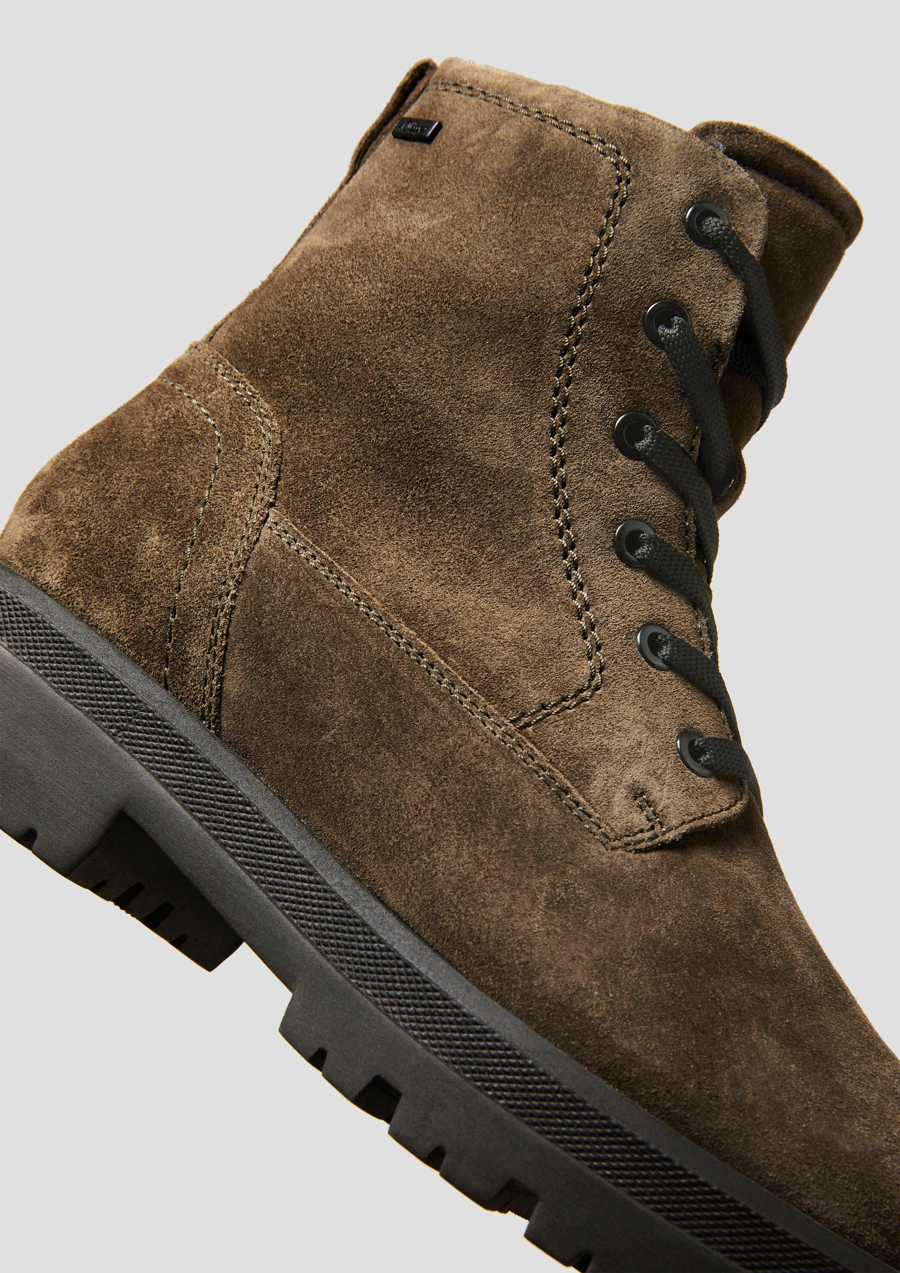 Gefütterte Stiefel aus Veloursleder  6008572-701